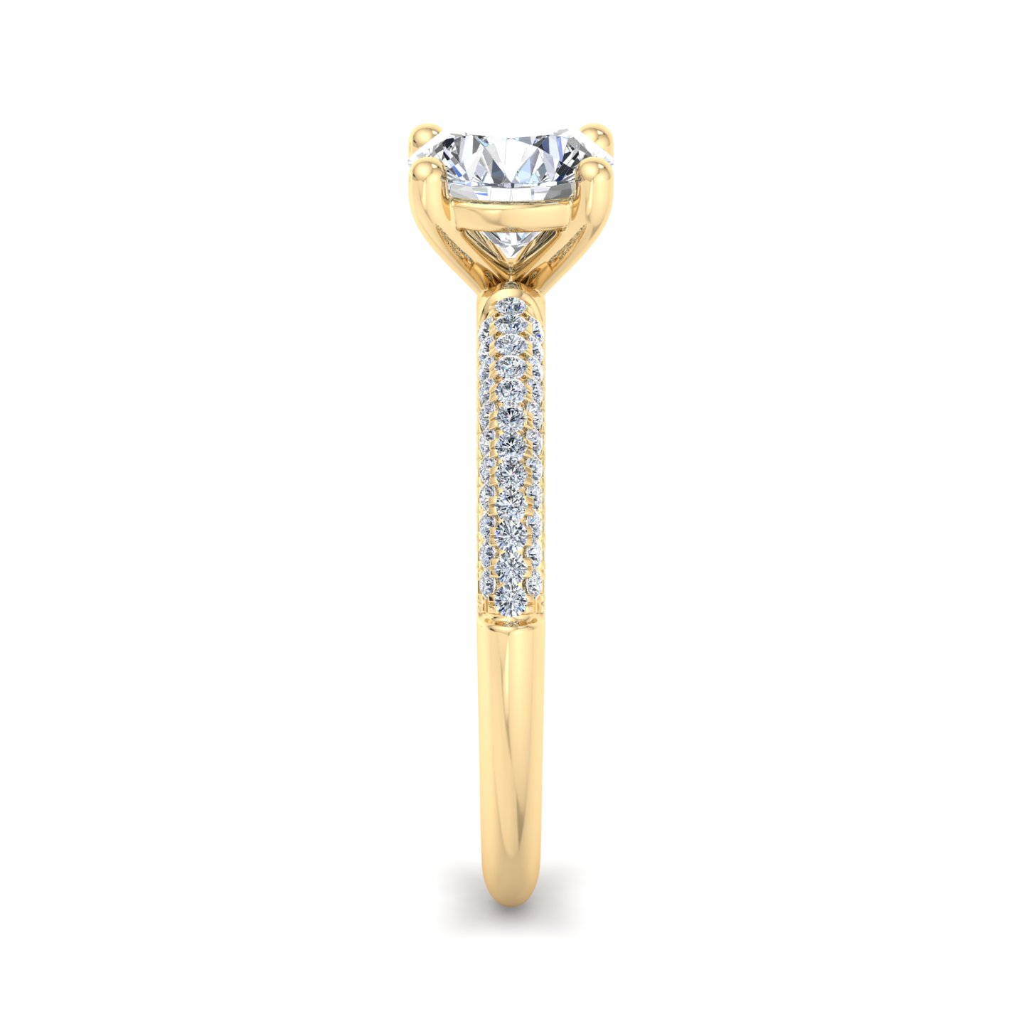 Imani Triple Pave Engagement ring